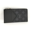 【中古】LOUIS VUITTON コインカードホルダー モノグラムエクリプス タイガ ノワール M30271