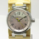 【中古】LOUIS VUITTON タンブール デイト レディース 腕時計 クオーツ レザー SS Q1216