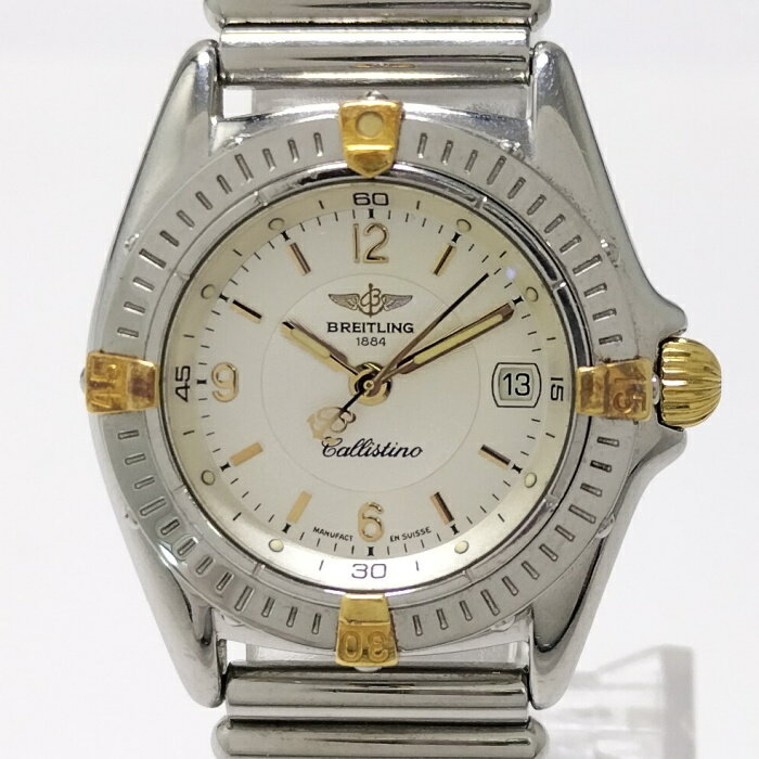 【中古】BREITLING カリスティーノ レディース 腕時計 クオーツ SS アイボリー文字盤 B52045