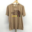 GUCCI THE NORTH FACEコラボレーション Tシャツ コットン ベージュ表記サイズXS 615044