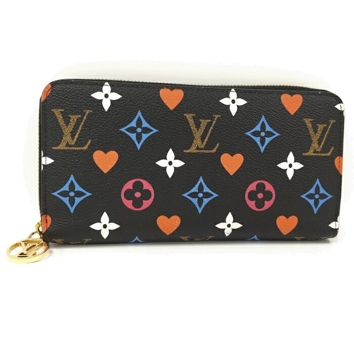 【中古】LOUIS VUITTON ジッピーウォレット ラウンドファスナー長財布 ゲームオン モノグラム マルチカラー ノワール M80323