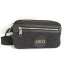 【中古】GUCCI グッチオフザグリッド ボディバッグ ナイロン ブラック 631341