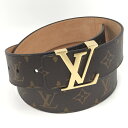 【中古】LOUIS VUITTON サンチュール LV イニシャル モノグラム ロゴバックル ベルト M9608