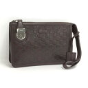 【中古】GUCCI クラッチバッグ ロゴ グッチシマ レザー ブラウン 152600