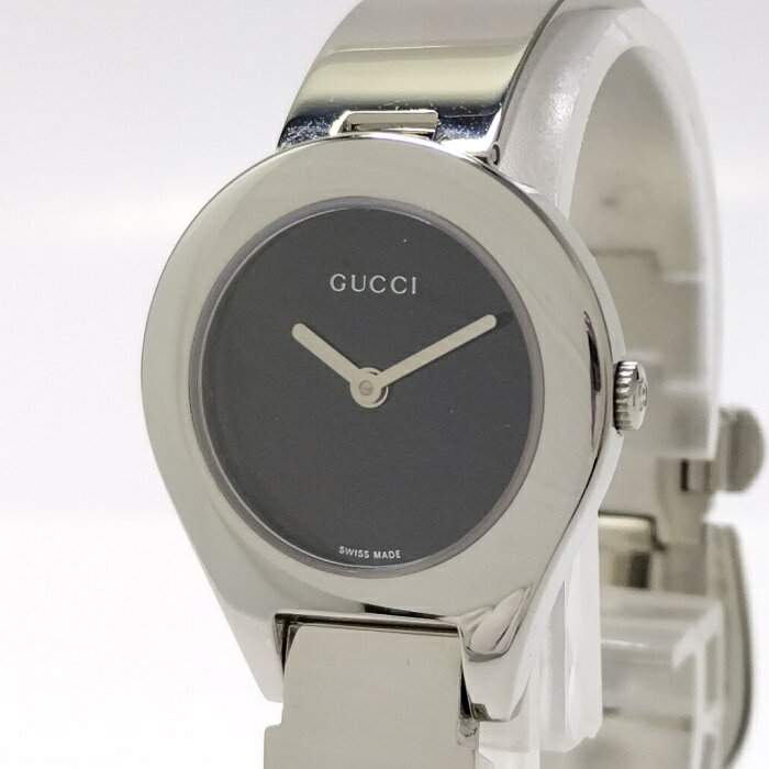 【中古】GUCCI レディース 腕時計 クオーツ SS ブラック文字盤 6700L