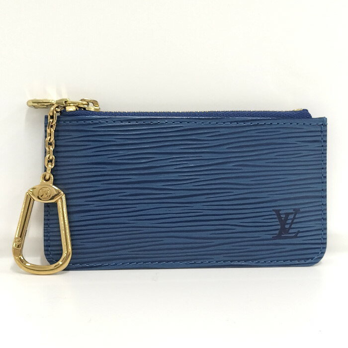 【中古】LOUIS VUITTON ポシェットクレ コインケース エピ トレドブルー M63805