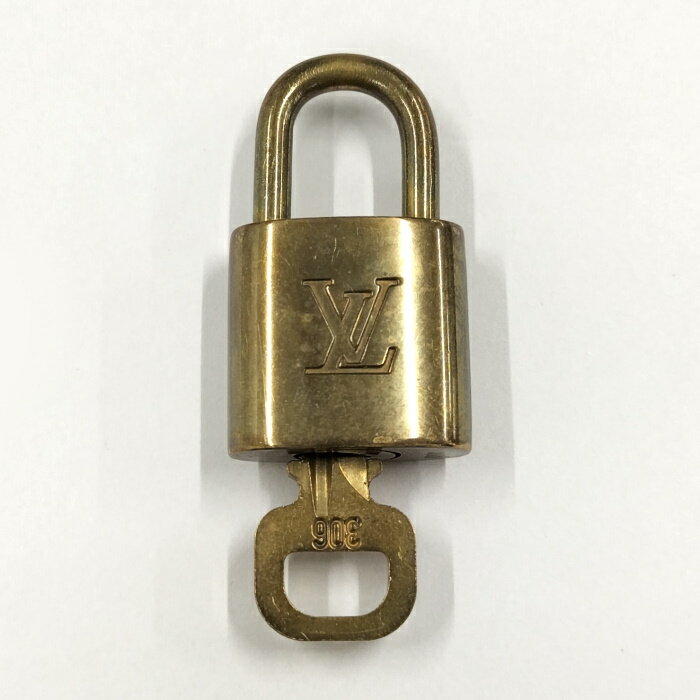 【中古】LOUIS VUITTON パドロック 306 カギ 南京錠 メッキ ゴールド