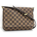 【中古】LOUIS VUITTON ミュゼットタンゴ ショート ショルダーバッグ ダミエ エベヌ N51255