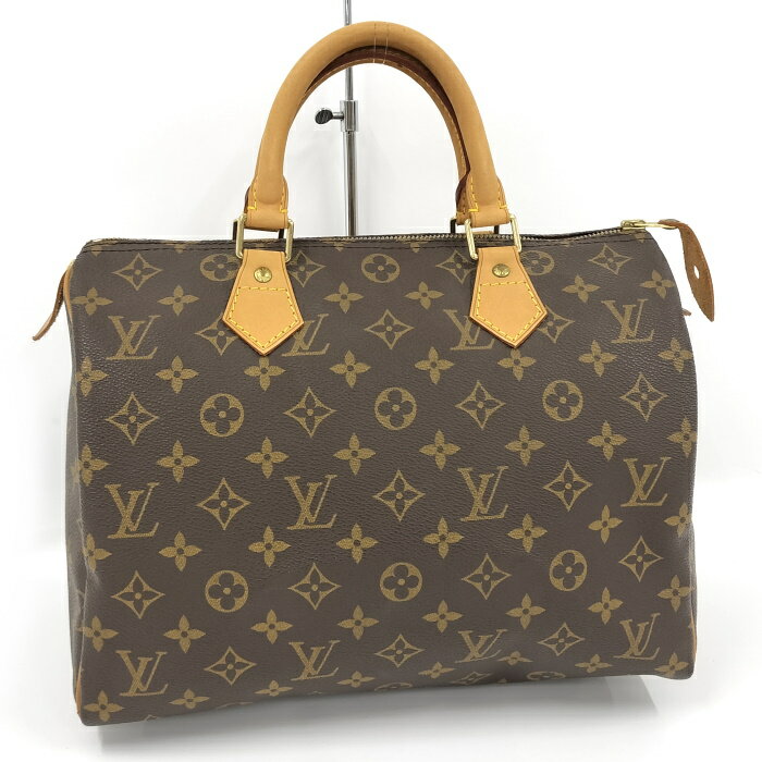 【中古】LOUIS VUITTON スピーディ30 ハンドバッグ モノグラム レザー ブラウン M41526