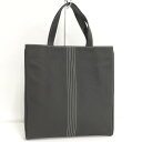 【中古】LOEWE リピートアナグラム トートバッグ レザー PVC ブラック