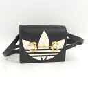 GUCCI×ADIDAS ショルダー ウォレット レザー ブラック 702248【中古】