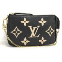 LOUIS VUITTON ミニポシェットアクセソワール アクセサリーポーチ モノグラムアンプラント ブラック ベージュ M80732【中古】