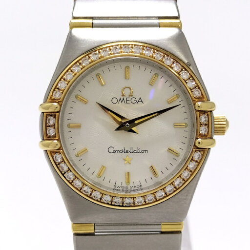 OMEGA 腕時計 コンステレーションミニ クオーツ ダイヤベゼル SS YG コンビ アイボリー文字盤 1367.30【中古】 OMEGA 腕時計 コンステレーションミニ クオーツ ダイヤベゼル SS YG コンビ アイボリー文字盤 1367.30【中古】