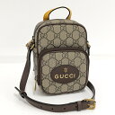 GUCCI ネオ ヴィンテージ ショルダーバッグ タイガーヘッド GGスプリーム PVC ベージュ 685556【中古】(4)