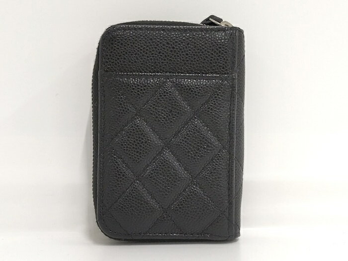 CHANEL コインケース レザー ブラック AP1650【中古】
