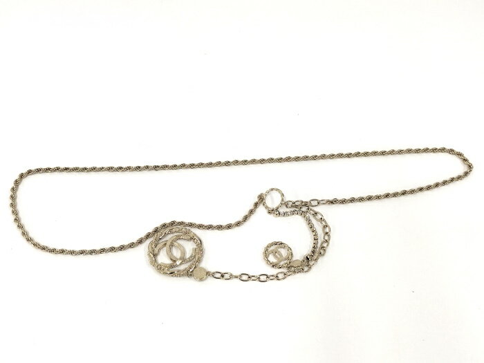 CHANEL チェーンベルト ココマーク ゴールド メッキ ラインストーン B23B【中古】