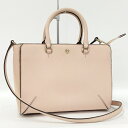TORY BURCH 2WAY ショルダーバッグ ロゴ PVC ピンク【中古】
