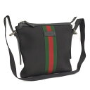 GUCCI ショルダーバッグ キャンバス シェリー ブラック 631199【中古】