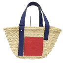 LOEWE バスケットバッグ かごバッグ アナグラム ラフィア ベージュ 337.02BS93【中古】