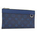 LOUIS VUITTON ポシェットディスカバリー クラッチバッグ モノグラム コバルトブルー M30278【中古】
