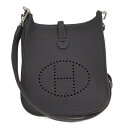 HERMES ショルダーバッグ エヴリンTPM レザー ネイビー W刻印【中古】