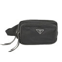 PRADA ボディバッグ ナイロン ブラック 1BL010【中古】