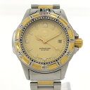 TAGHEUER 4000シリーズ プロフェッショナル 200 レディース 腕時計 クオーツ SS ゴールド文字盤 995.408K【中古】