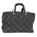 CHANEL 旧トラベルライン ボストンバッグ ナイロン ブラック【中古】