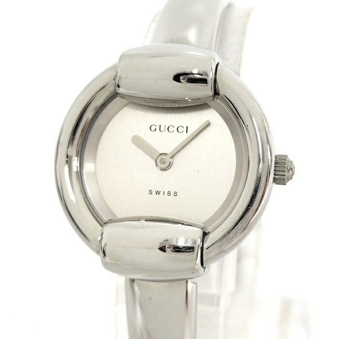 GUCCI レディース 腕時計 バングル時計 クオーツ SS シルバー文字盤 1400L【中古】のサムネイル