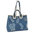 CHANEL 2WAYトートバッグ ショッピング デニムブルー デニム AS0759【中古】