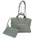 CHANEL ショルダーバッグ ドーヴィル スモール ココマーク デニム ライトブルー AS3257【中古】