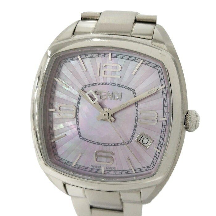 FENDI モメント レディース 腕時計 クオーツ SS シェル文字盤 003-22000M【中古】