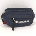 BALENCIAGA ウエストポーチ ベルトパック ナイロン ネイビー 569978【中古】