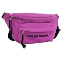 BALENCIAGA ウィール ウエストバッグ ナイロン パープル 569978【中古】