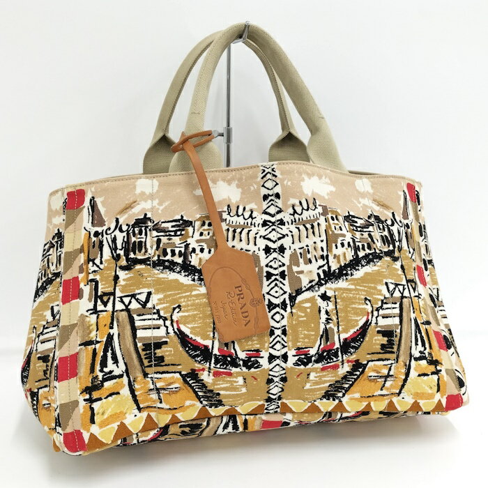 限定】PRADA プラダ カナパ CANAPA STAMPATA トートバッグ