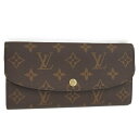 LOUIS VUITTON 二つ折り長財布 ポルトフォイユエミリー フューシャ モノグラム M60697【中古】