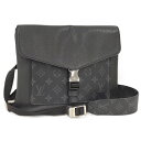 LOUIS VUITTON ショルダーバッグ フラップメッセンジャー タイガラマ エクリプス ブラック M30413【中古】