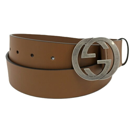 GUCCI インターロッキングG ベルト レザー ブラウン メンズ 546389 全長 約110cm【中古】 GUCCI インターロッキングG ベルト レザー ブラウン メンズ 546389 全長 約110cm【中古】