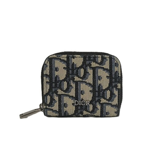 Christian Dior ラウンドファスナー コインケース トロッター キャンバス ブルー系【中古】 Christian Dior ラウンドファスナー コインケース トロッター キャンバス ブルー系【中古】