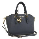MICHAEL KORS 2WAYハンドバッグ レザー ネイビー 35S8GC6M2L【中古】