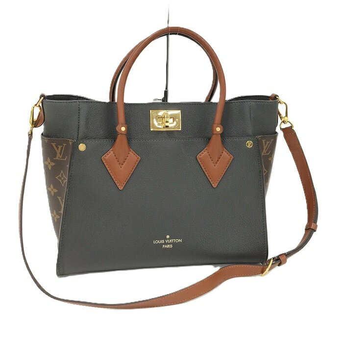 LOUIS VUITTON オンマイサイドMM 2WAY ショルダーバッグ ハンドバッグ モノグラム ブラウン グレー系【中古】
