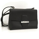 LONGCHAMP ロゾ ショルダーバッグ レザー ブラック【中古】(4)