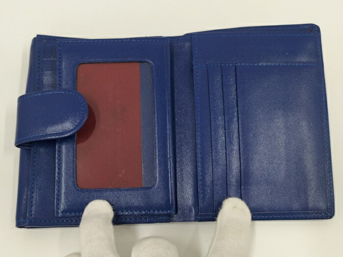 Vivienne Westwood 二つ折り財布 レザー ブルー【中古】