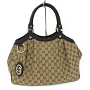 GUCCI スーキー ハンドバッグ GGキャンバス ブラウン 211944【中古】