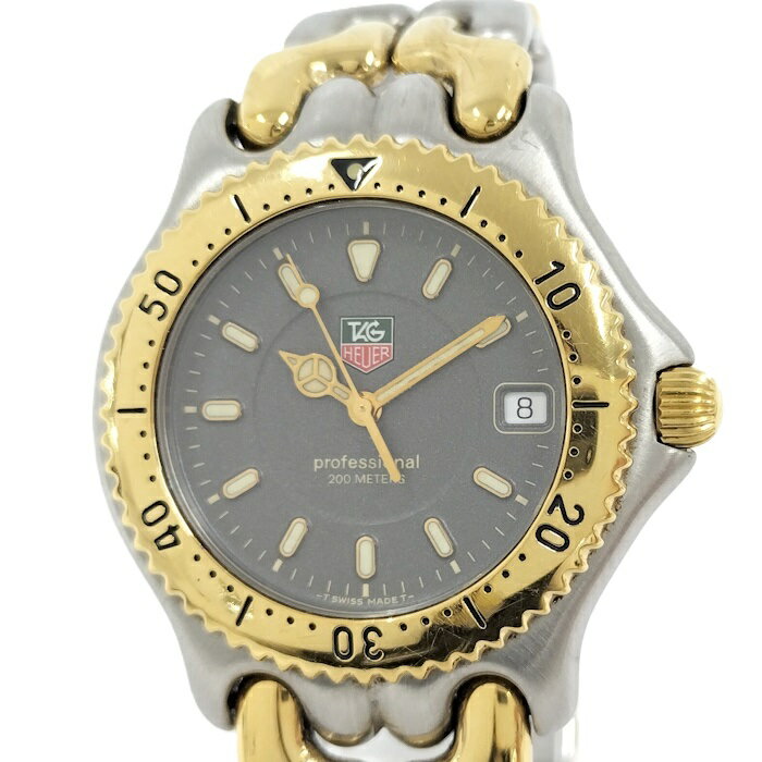 TAG HEUER メンズ腕時計 プロフェッショナル SS GP クオーツ グレー文字盤 WG1120-0【中古】