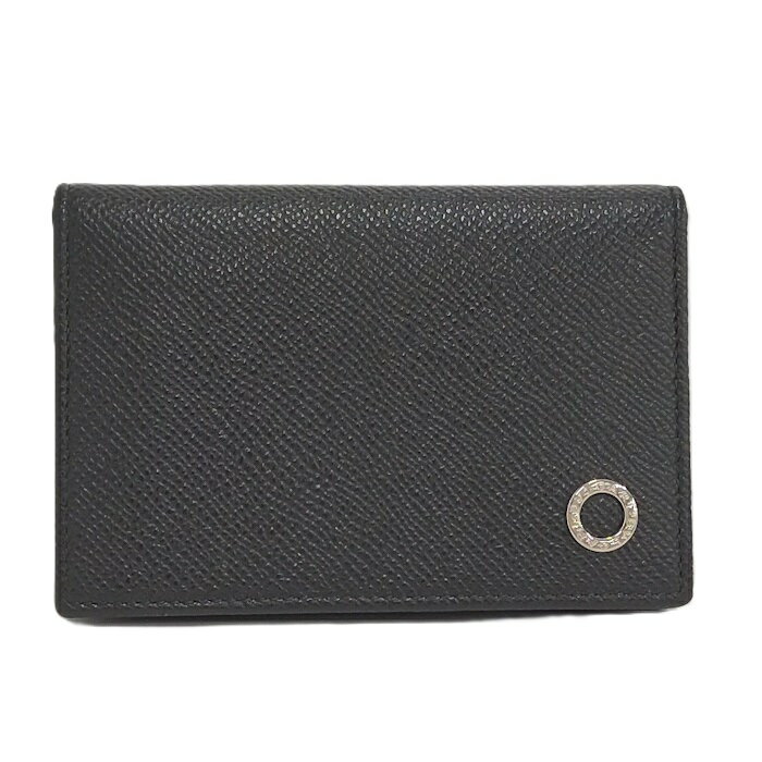 BVLGARI カードケース レザー ブラック【中古】