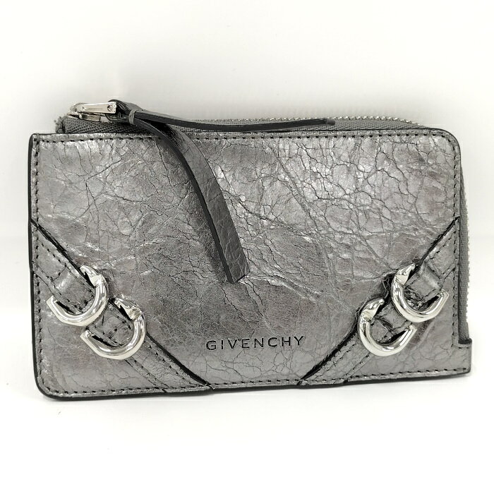 GIVENCHY コインケース レザー シルバー BB60LSB【中古】