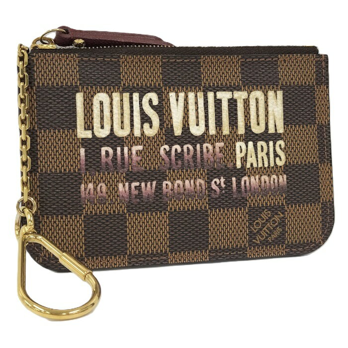 LOUIS VUITTON ポシェットクレ コインケース キーリング付き ダミエ エベヌ N63094【中古】