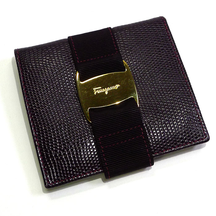 【中古】Salvatore Ferragamo 二つ折り コ