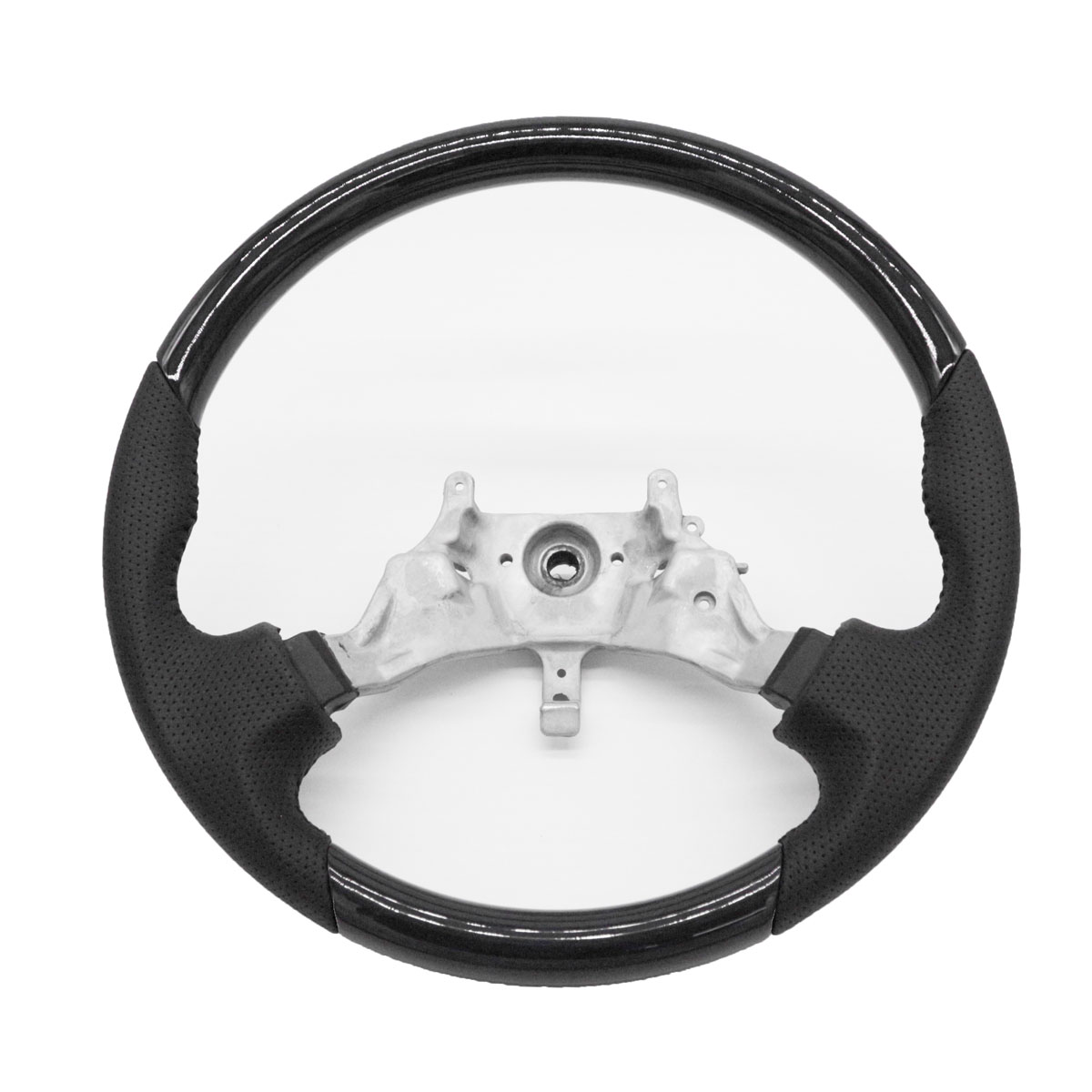 日野 デュトロ H23.7-H31.4 ステアリング コブあり 黒木目調 トヨタ ダイナ トヨエース ガングリップ ハンドル 人気 おすすめ カスタム パーツ 内装 内装用品 内装パーツ 純正交換タイプ 交換用 ブラック パンチング アクセサリー ST1A